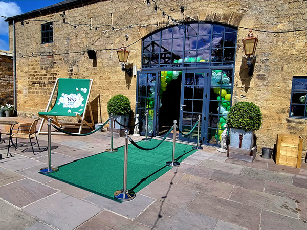 Green carpet and rope hire.