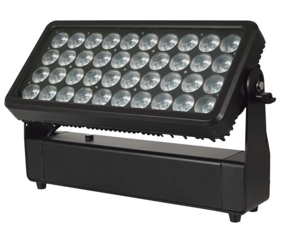 An LEDJ Q40 IP Rated exterior wash fixture of 400W output.