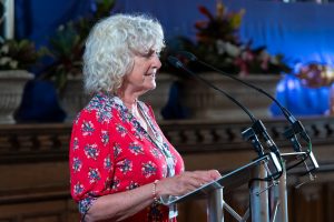 Lectern with Microphones